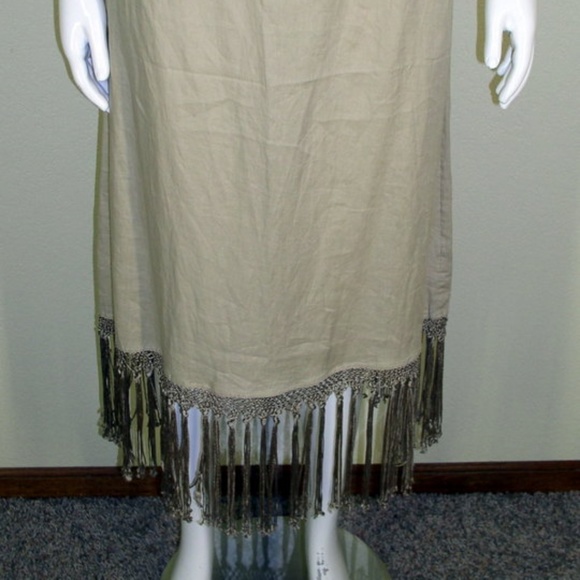 Chico's NWT Sz 3 (16-18) Fringed Francesca Skirt - Picture 3 of 6